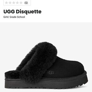UGG Disquette Black Slippers